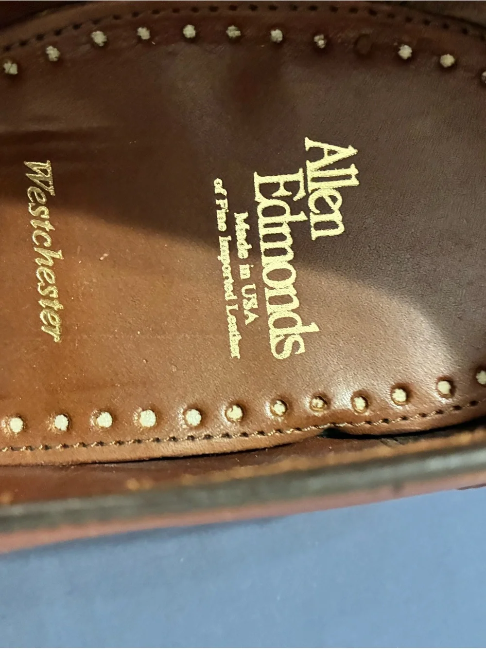 Allen Edmonds Cognac Leather Penny Loafers 10 1/2”